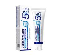 Pasta dentífrica hidroxiapatita, 5% nano-hidroxiapatita, sin flúor, pasta de dientes blanqueadora para protección del esmalte, aliento fresco, 100 g