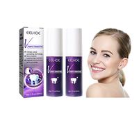 Pasta Dientes Blanqueadora, 2PCS Purple Toothpaste, Whitening Toothpaste, Fórmula de limpieza profunda que elimina las manchas de los dientes para blanquear los dientes