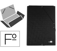 Pasta Elástica Capa De Papel Folio Negro