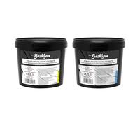 Pasta estructural XXL Premium en cubo, 3,5 kg + 3,5 kg, color blanco, pasta de relleno y modelado para pintura acrílica y lienzo, efectos 3D, texturas y relieves (grano grueso y fino)