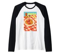 Pasta La Vista Baby Funny Spaghetti y albóndigas Juego de palabras de comida Camiseta Manga Raglan