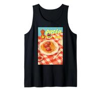 Pasta La Vista Baby Funny Spaghetti y albóndigas Juego de palabras de comida Camiseta sin Mangas