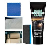 Pasta limpiadora de ventanas para automóviles: potente eliminador de residuos, solución de pulido transparente, mantenimiento profesional de superficies que elimina manchas de, película de gras