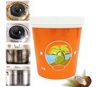 Pasta limpiadora y pulidora multiusos con aceite de coco,380g de pasta limpiadora con aceite de coco,potente limpiador multiusos,limpiador de acero inoxidable para ollas y sartenes (1PCS)