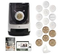 Pasta Maker con doble extrusión y 5 trafile de bronce. Máquina para pasta, hasta 800 g de pasta, pesaje automático, 16 trafiles incluidas para 21 tipos de pasta