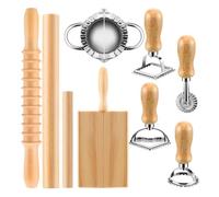 Pasta Making Kit, Set Of 9 Pieces Kitchen Gadgets, Noodle Making | Wooden Making Accessories for Homemade Pasta Lovers, Comfortable to Hold