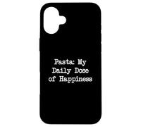Pasta Mi Dosis Diaria de Felicidad Divertida Pasta Italiana Carcasa para iPhone 16 Plus