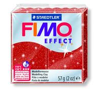 Pasta Modelar Fimo Effect Rojo Purpurina 57 Gr. (Set de 6)