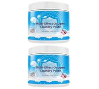 Pasta para Lavandería con Oxígeno Multiefecto 230 g, Pasta para Lavandería de Limpieza Profunda Multiusos, Crema Quitamanchas Fuerte Hiperconcentrada para Ropa, Fórmula Segura (2Pcs)