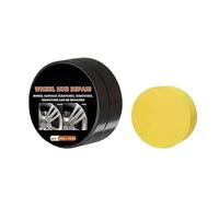 Pasta para pulir neumáticos, 50 g Bálsamo Restaurador Renovador para Llantas con Esponja, Pasta de Renovación para Neumáticos de Coche, Para hogar, garaje, exterior, taller, coche, camión, SUV, y moto
