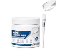 Pasta para retoques de muebles blancos con pincel, pasta para reparar madera, masilla profesional para madera y crema reparadora de paredes, para arañazos en paredes, puertas de armarios y zócalos