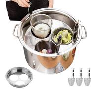 Pasta Pot with Strainer Basket, Stainless Steel Stock Pot with Built-In Strainer, Ideal Cookware for Beginners, Pros, Meal Prep, Party, Family Gathering, Vegetables, Soup, Holiday Dinners, Camping