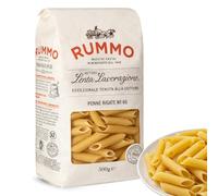 Pasta Rummo Penne Rigate Nº66, Pasta Italiana, Pasta alimenticia de sémola de trigo duro, Contiene gluten, Puede contener trazas de soja, Tiempo de cocción 11 minutos, 1 Paquete de 500 gr