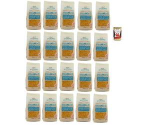 Pasta Rummo Stelline sin gluten n° 22, bronce dibujado sin glutema, perfecto para personas con enfermedad celíaca o intolerancia al gluten, 10 x 400 g + Polpa italiana Gourmet 400 g