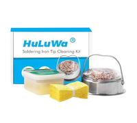Pasta Soldar 40g,Esponja de Limpieza de 10Piezas, Limpiador Soldador Puntas Esponja Bola+Base del Sostenedor- Herramienta de soldadura de 3Piezas.