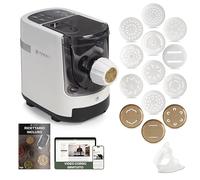 PASTAIO Máquina para hacer pasta, 14 cortadores de pasta, 3 de los cuales de bronce para 19 tipos de pasta. Máquina para hacer pasta, produce hasta 850 g de pasta, pesaje automático, programas