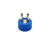 Pastein Tapa de seguridad de acero inoxidable azul GL45 con agujeros, tapa de entrega de disolvente VapLock
