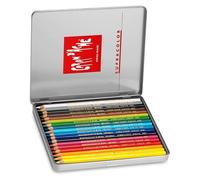 Pastel a la cera acuarelable - Caran d'Ache - Ref 34097 - 18 colores - Soluble en agua - Mixto