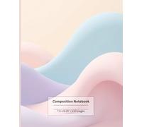 Pastel Abstract Waves, Gentle Curves Notebook - Soft Aesthetic Journal for Women | Minimalist Abstract Flowers | 7.5 x 9.25 | 110 Lined Pages (Soft Petals Series)