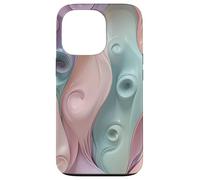 Pastel Abstracto Suave Remolino Fluir Diseño Arte Carcasa para iPhone 13 Pro