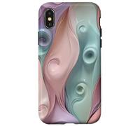 Pastel Abstracto Suave Remolino Fluir Diseño Arte Carcasa para iPhone X/XS