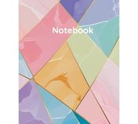 Pastel Aesthetic Notebook: Geometric and Gold Design | Wide Ruled for School & Office