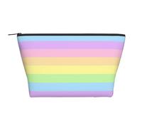 Pastel Arco Iris A Rayas, Bolsa de artículos de tocador Bolsa de Maquillaje Bolsa de cosméticos Bolsa de artículos de tocador de Viaje portátil
