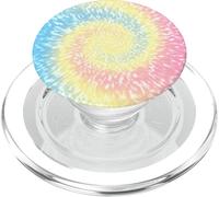 Pastel Arco Iris Espiral Rosa Amarillo Azul Hippie Remolino PopSockets PopGrip para MagSafe