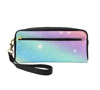 Pastel Arcoiris, Bolsa de Maquillaje Bolsa de cosméticos Bolsa de Aseo de Viaje portátil Estuche de Cuero para Mujeres y niñas