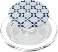 Pastel Blue Leaves Petals Stars Ice Snowflakes PopSockets PopGrip para MagSafe