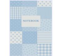 Pastel Blue Patchwork Notebook: Vintage-Inspired Soft Blue Journal with Floral & Gingham Patterns