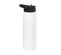 Pastel Blue Seashell Summer Coastal Theme Stainless Steel Insulated Water Bottle