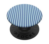 Pastel Blue Stripes Geometric Vertical Lines Pattern PopSockets PopGrip Adhesivo