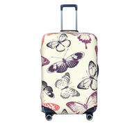 Pastel Butterfly Flight Fundas de equipaje de viaje - Fundas elásticas para maletas protectoras para equipaje de 18 a 32 pulgadas, Negro -, G