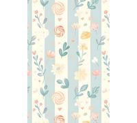 Pastel Candy Composition Notebook Cute Aesthetic Journal: Sweet Dessert Pattern, Glossy Cover, Lined Pages 110, 6x9 for Students School Notes