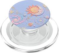 Pastel Celestial Sun and Zodiac Constellation PopSockets PopGrip para MagSafe