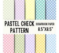 Pastel Check Pattern Scrapbook Paper: Double-Sided Decorative Scrapbooking Pages, Decoupage, DIY, Craft Papers for Junk Journals, Wrapping Paper , Card Making And More