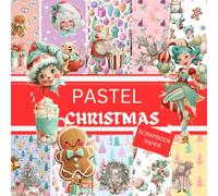 PASTEL CHRISTMAS SCRAPBOOK PAPER: This is used in DIY junk journals, Decoupage, Ephemera,Origami,