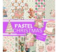 PASTEL CHRISTMAS SCRAPBOOK PAPER: This is used in DIY junk journals,EPHEMERA, ORIGAMI, COLLAGE