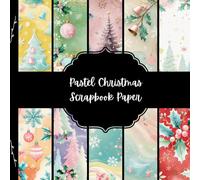 Pastel Christmas Scrapbook Paper, Winter Junk Journal Paper, Xmas Decorative Paper, DIY Projects, Origami, Collage Sheets, Decoupage Paper, 10 Designs, Double Sided