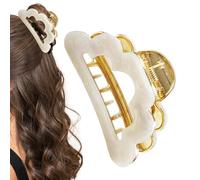 Pastel Clamp - Alligator Hairclips for Party Looks | Cute Cloud Claw Accessories with Strong Grip & Lightweight Openwork Shape for Women Hairstyles, Girls, Office Outfits and Travel Use