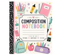 Pastel Composition Notebook for Girls: Wide Ruled School Journal | 110 Pages | 7.5 x 9.25: Cute School Supplies Theme Notebook for Students | Dream Big, Learn More, Shine Bright