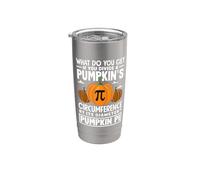 Pastel de calabaza matemáticas divertido Halloween Día de Acción de Gracias Pi Vaso térmico de acero inoxidable de doble pared