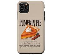 Pastel de Calabaza Vintage Otoño Postre Foodie Amante de la Comida Retro Carcasa para iPhone 11 Pro MAX