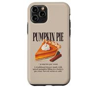Pastel de Calabaza Vintage Otoño Postre Foodie Amante de la Comida Retro Carcasa para iPhone 11 Pro