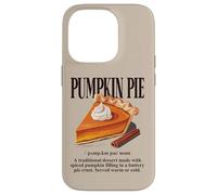 Pastel de Calabaza Vintage Otoño Postre Foodie Amante de la Comida Retro Carcasa para iPhone 14 Pro