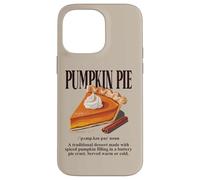 Pastel de Calabaza Vintage Otoño Postre Foodie Amante de la Comida Retro Carcasa para iPhone 14 Pro MAX