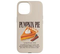 Pastel de Calabaza Vintage Otoño Postre Foodie Amante de la Comida Retro Carcasa para iPhone 15