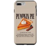 Pastel de Calabaza Vintage Otoño Postre Foodie Amante de la Comida Retro Carcasa para iPhone 7 Plus/8 Plus