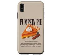 Pastel de Calabaza Vintage Otoño Postre Foodie Amante de la Comida Retro Carcasa para iPhone XS MAX